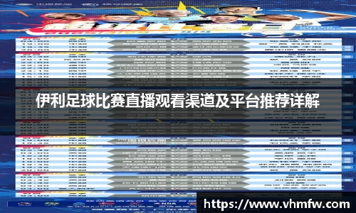 伊利足球比赛直播观看渠道及平台推荐详解